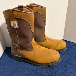 Carhartt Heritage 11” Leather Soft Toe Wellington Work Boot Bison Brown Mens 13M